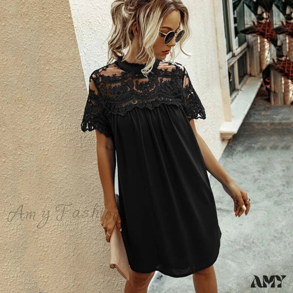 Women's Formal Clothes Chic Allure Amy Fashion - Lace  Loose Elegant Midi Dresses