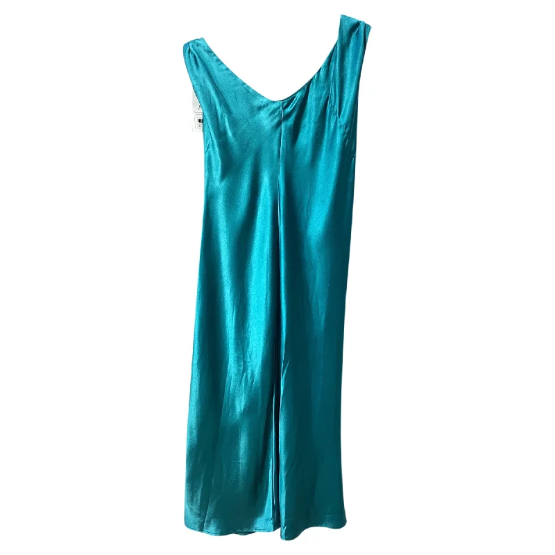 Stylish Women's Apparel Exclusive Deals Online Jason Wu V-Neck Midi Sleeveless Dress in Turquoise Polyester