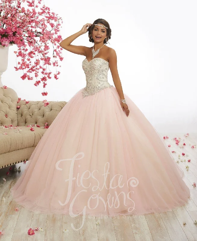 Women's Holiday Clothes Spring Fashion Beaded Strapless Quinceanera Dress by Fiesta Gowns 56337