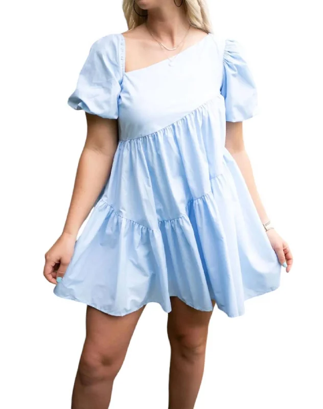 High-Fashion Women's Clothing Graceful Fashion You Found Yours Mini Dress In Light Blue