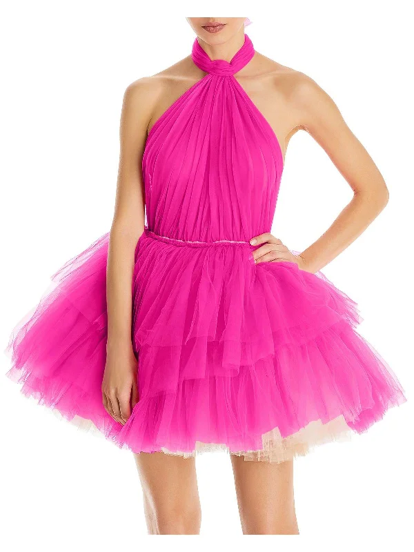 Timeless Women's Clothing Chic Trends For The Fashion Savvy Womens Tulle Halter Mini Dress