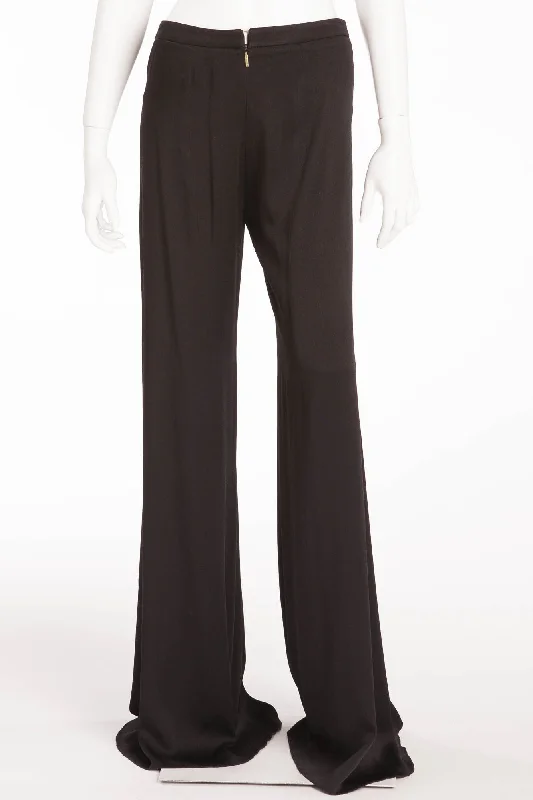 Women's Clothes For Work Vibrant Femme Fashion Roberto Cavalli  - Black Wide Leg Pants - IT 40