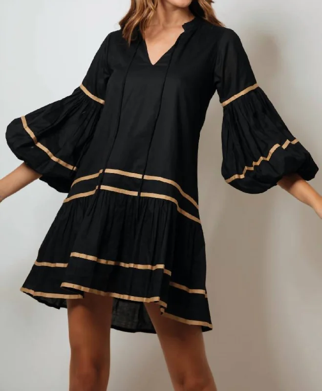 Women's Clothing With Trendy Designs Fashion Frontiers Ilana Mini Dress In Black