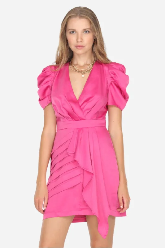 Women's Cozy Clothes Find Your Unique Flair Adelyn Rae Karina Draped Skirt Mini Dress