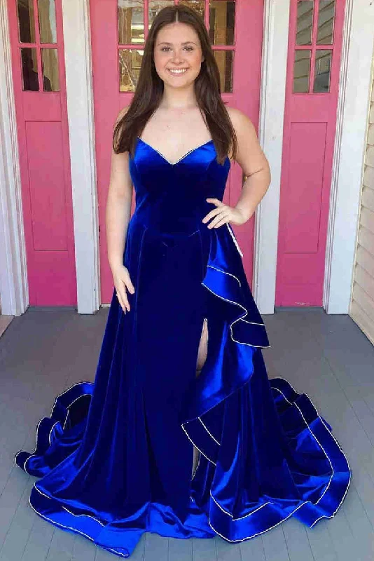 Women's Holiday Clothes Huge Price Cut Strapless A-Line V-Neck Velvet Ruched Sleeveless Prom Formal Dress