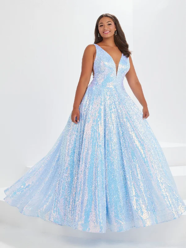 Formal Clothing For Women Find Your Unique Flair Plus Size Sleeveless Sequin Gown by Tiffany Designs 16046