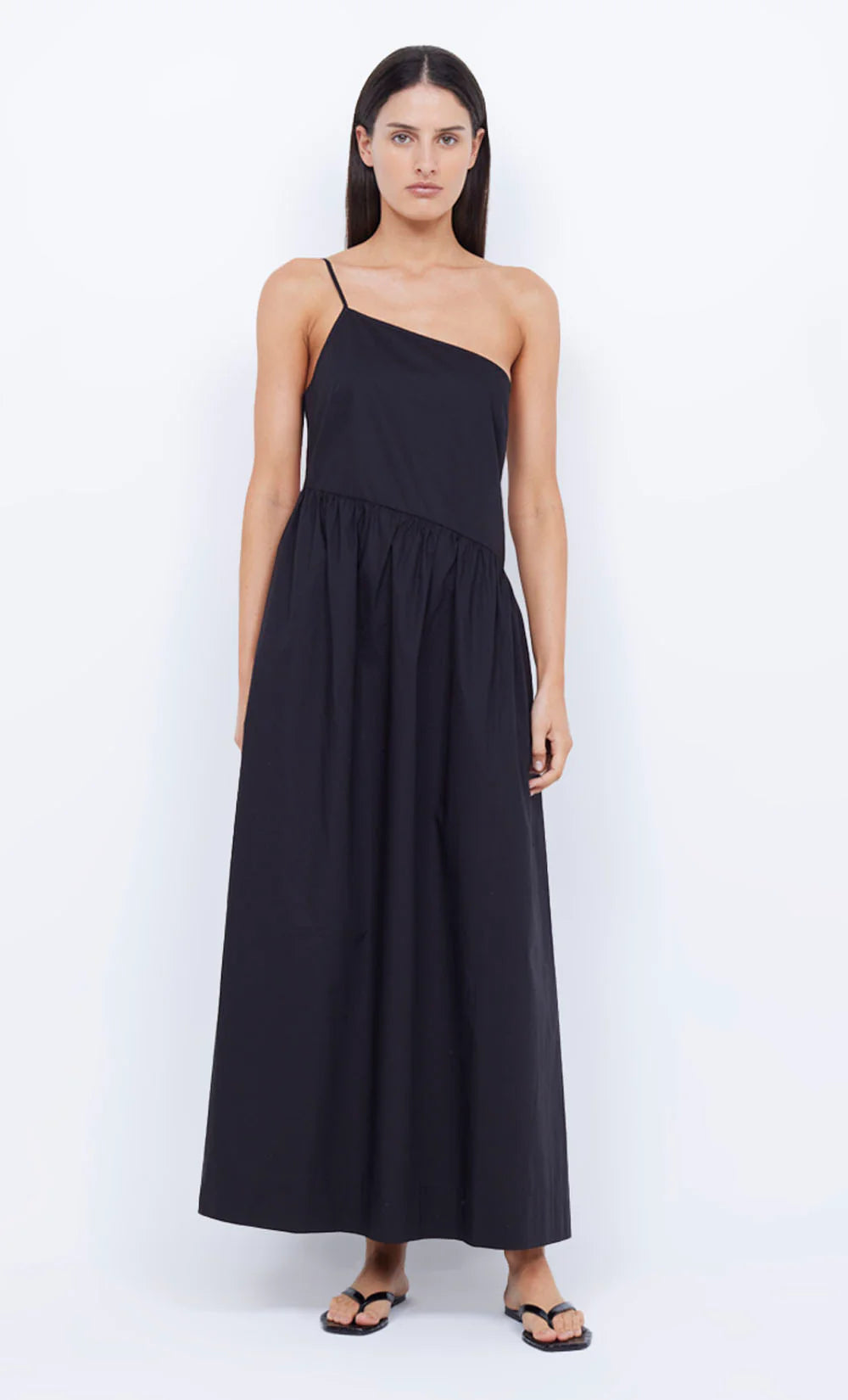 Classic Women's Apparel Stay Ahead In Style LENNOX ONE SHOULDER MAXI DRESS- BLACK