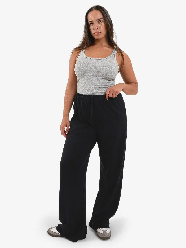 Women's Travel Garments Premium Quality Garments Hemp Relax Pant - Black