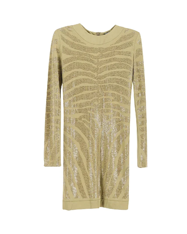 Women's Casual Wear Outfit Chic Trends For The Fashion Savvy Balmain Embellished Mini Dress in Gold Polyester