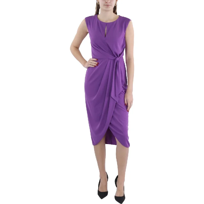 Women's Elegant Evening Attire Elevate Your Wardrobe Womens Faux Wrap Sleeveless Evening Dress