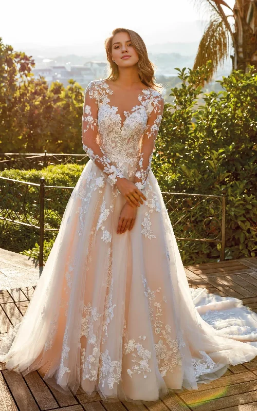 Women's Charming Outfit For Events Trendy And Individual Women's Fashion DingJiDress Wedding Dress Beach Lace Long Sleeves Bridal Gowns Elegant Formal Women's Dresses