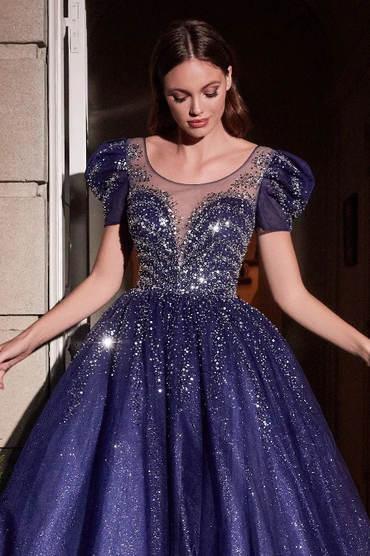 Women's Chic Apparel Wardrobe Essentials Twinkle Tulle Ball Gown by Cinderella Divine B702