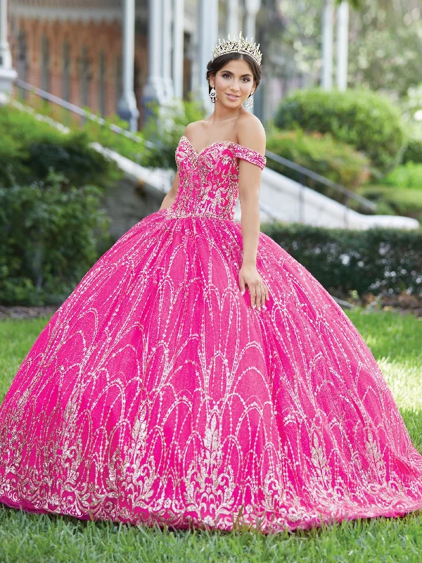 Women's Contemporary Apparel Seasonal Fashion Glitter Off Shoulder Quinceanera Dress by Fiesta Gowns 56463