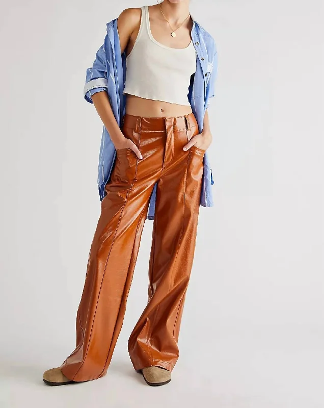 Women's Sports Apparel Quality Driven Apparel Chrissy Pants In Cognac