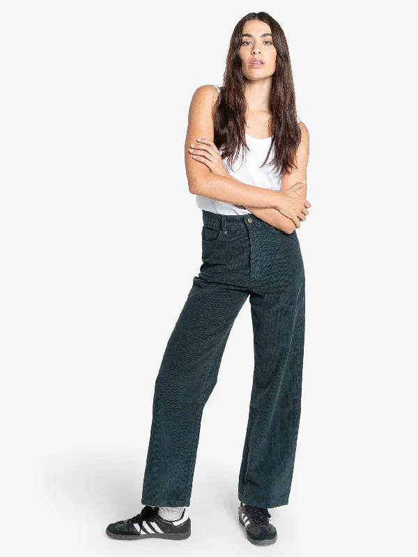 Comfortable Garments For Women Trend Driven Wardrobe Holly Cord Pant - Dark Jade