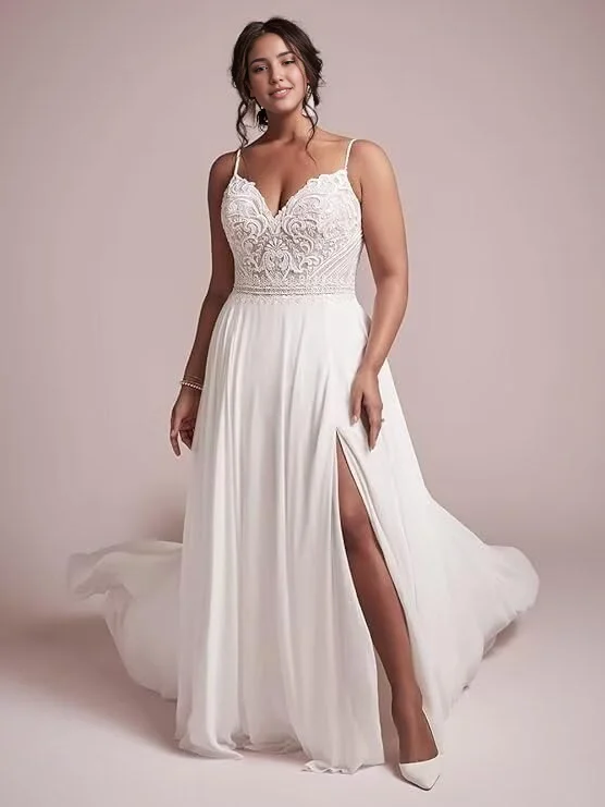 Women's Stylish Vacation Attire Trend Driven Wardrobe DingJiDress Wedding Dress A-line Beach Boho Lace Applique Bride Chiffon Formal Women's Dresses