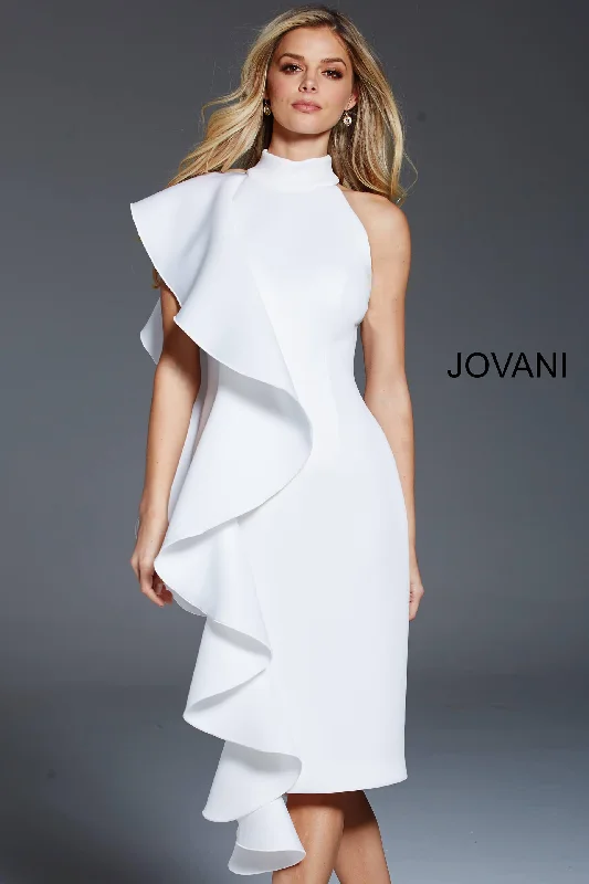 Women's Evening Garments Fashion Forward Femininity Jovani 60297 Sleeveless Short Cocktail Dress