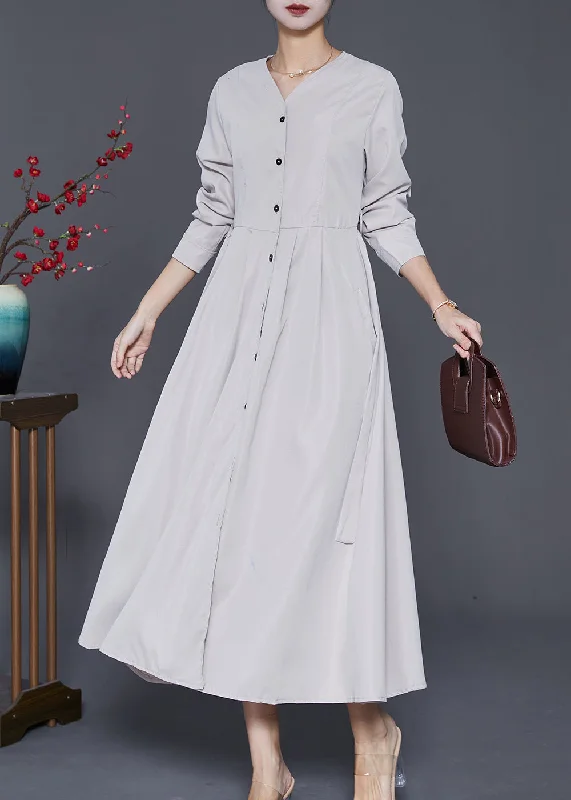 Women's Holiday Attire Father'S Day Deals Women V Neck Tie Waist Exra Large Hem Maxi Dress Fall