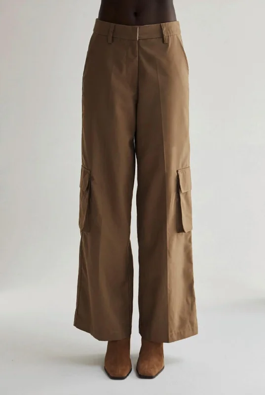 Women's Clothing Apparel Premium Quality Garments Women's Gwen Cargo Trousers In Brown