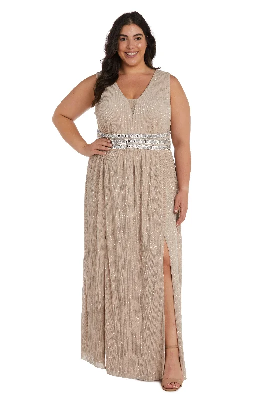 Women's Comfortable Apparel Chic Outfits R&M Richards 2522W Plus Size Long Formal Dress