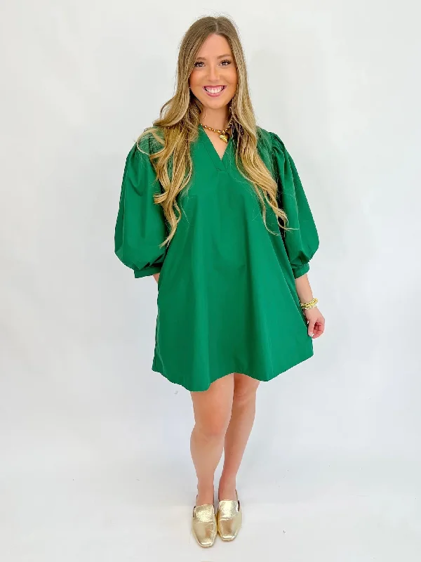 Women's Clothing For Everyday Wear Athleisure Wear Promotion [Entro] Bring Me Along Mini Dress-Green