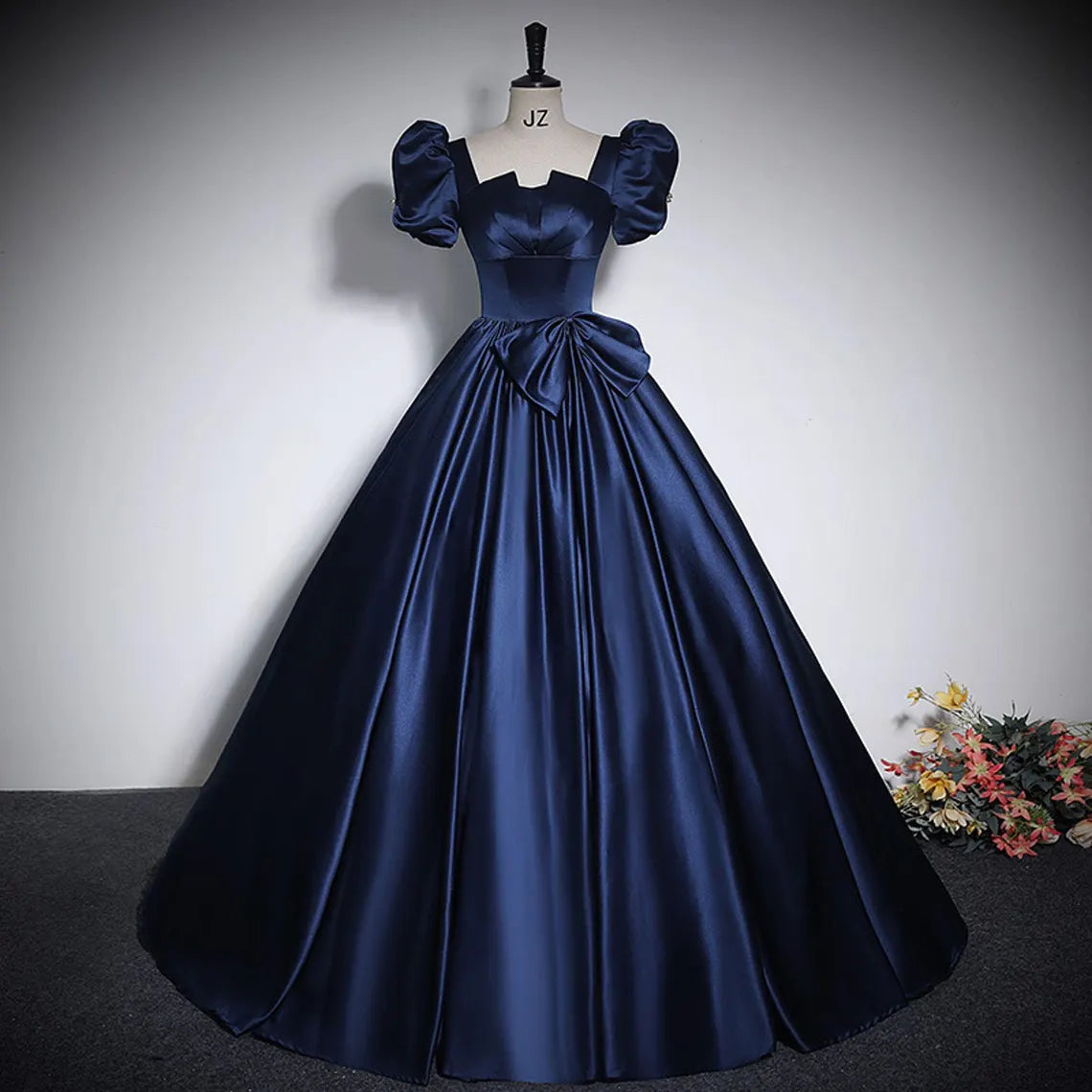 Women's Fashion Clothes Unbeatable Deals Luxury Blue Satin Prom Dress,Sweetheart Gown,Fairy prom dress,Wedding dress,Elegant party dress,Princess Bridesmaid Graduation Birthday Gown