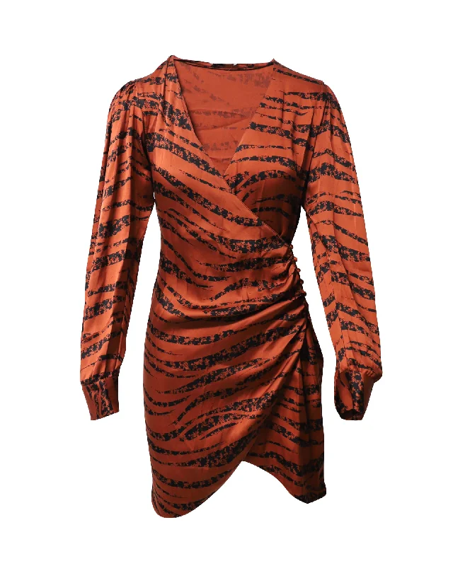 Women's Casual Wear Clothing High-End Fashion Anine Bing Penelope Tiger Print Mini Dress in Multicolor Silk