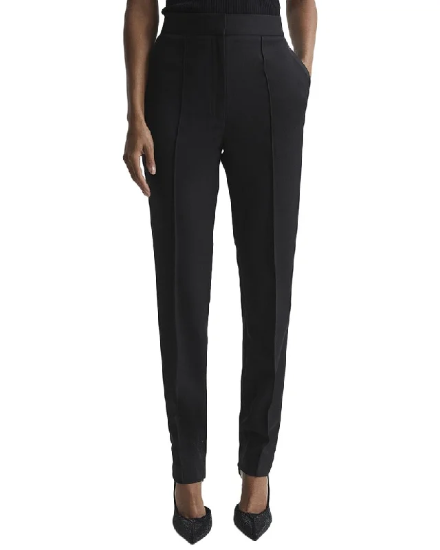 Elegant Women's Evening Garments Eclectic Style Wardrobe Reiss Sofia Tapered Wool-Blend Tuxedo Trouser