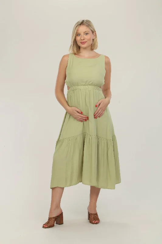 Casual Attire For Women Inspired By You, Designed For You Sage Woven Midi Dress