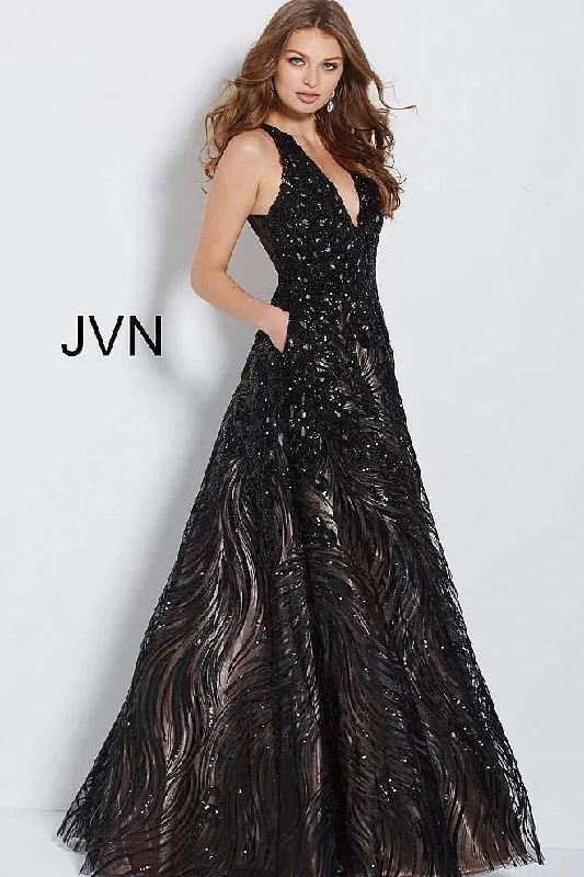 Sustainable Fashion Clothing For Women Exclusive Discount Jovani 60641 Long Formal V Neck Ball Gown Sale