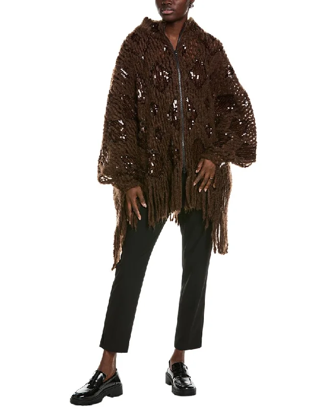 Women's Occasion Wear Clothes Trend Alert Brunello Cucinelli Mohair & Wool-Blend Poncho