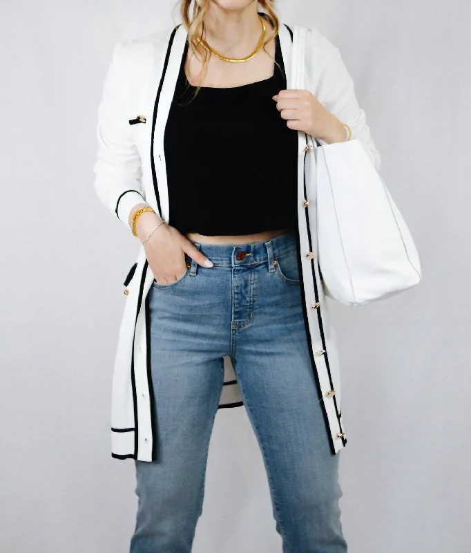 Women's High-Fashion Outfit Low Price Special Rose Cardigan In Off White