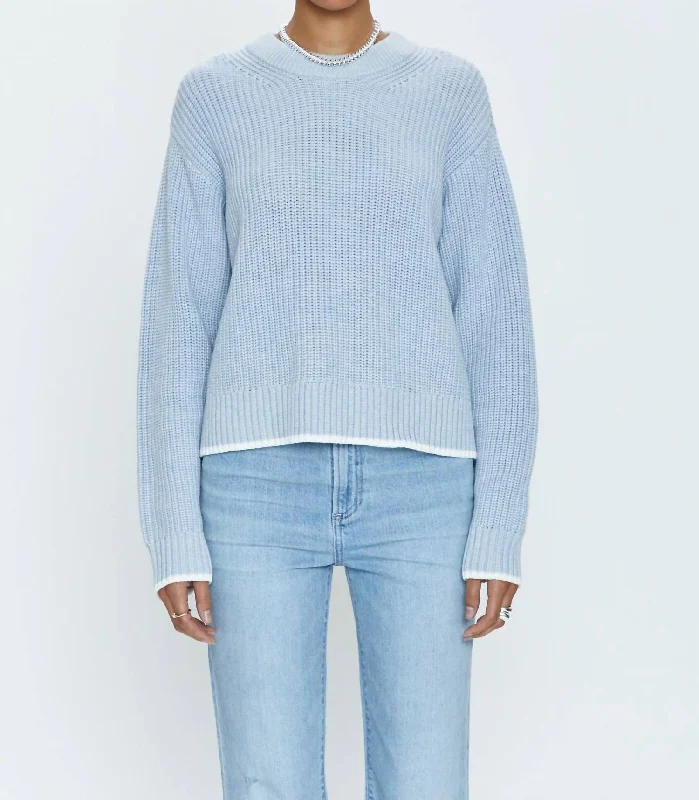 Women's Casual Apparel For Weekends Statement Piece Spring Ren All Day Sweater In Icy Blue