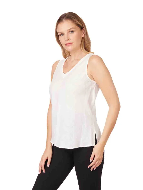 Formal Clothing For Women Elegant Style Tianello "Hanky" Ultra Soft Linen "Erika" Bias Tank