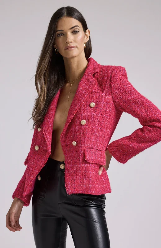 Casual Garments For Women Redefining Women's Fashion Eliza Tweed Blazer - Pink