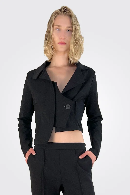 Women's Elegant Apparel Hot Sale Nusa Asymmetrical Jacket - Black