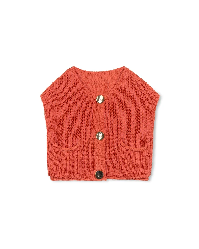 Modern Women's Apparel Trend Setting Threads Chunky Crochet Vest