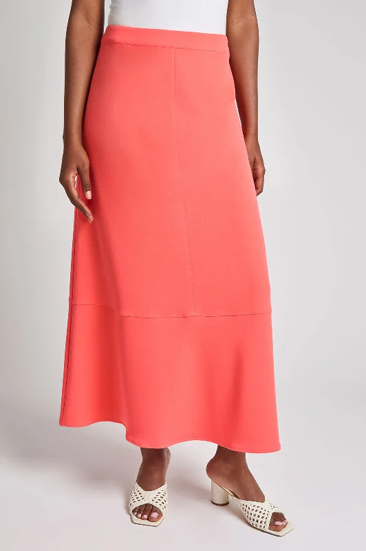 Classic Women's Apparel Limited Time Offers Plus Size Flare Deco Crepe Maxi Skirt