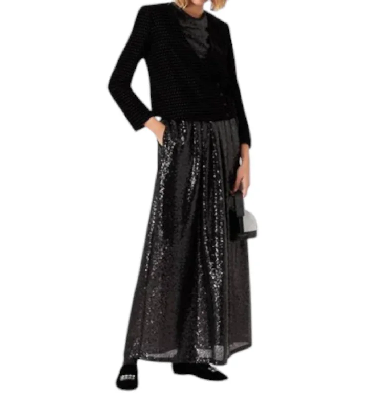 Women's Versatile Apparel Don'T Miss Out Sequin Skirt In Black