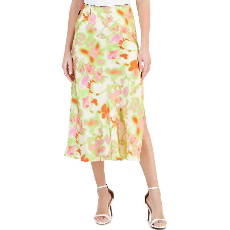 Modern Women's Outfit Grab Romantic Date - Night Styles Now Ramitana Womens Printed Satin Maxi Skirt