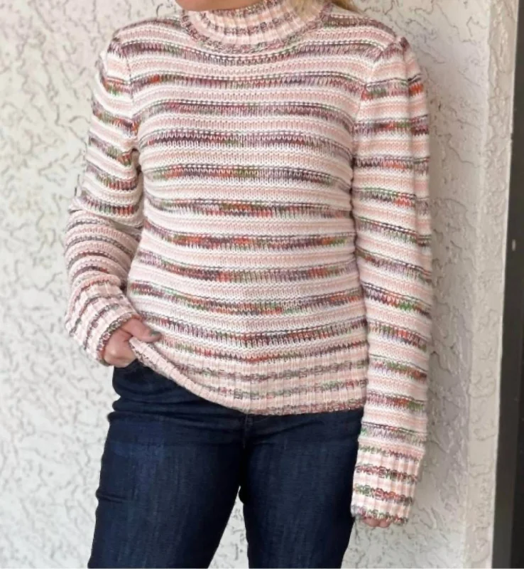 Women's Date Night Outfit The Good Stuff Knit Candy Sweater In Pink/multi