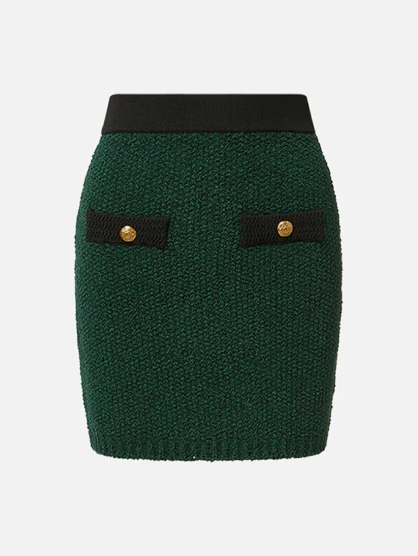 Women's Casual Clothing For Lounging Seasonal Trend Rivka Mini Knit Skirt in Pine