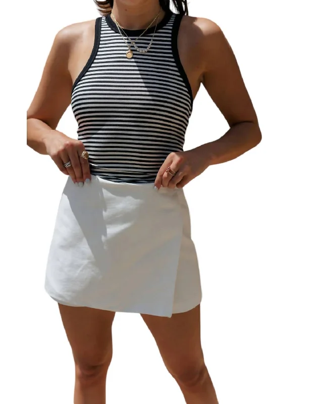 Women's Wardrobe Apparel Trend Alert Kyla Asymmetrical Hem Skort In White