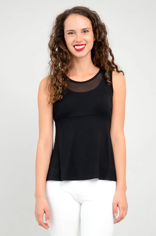 Women's Tops And Clothing Fashionista Favorites Rhine Tank, Black, Bamboo