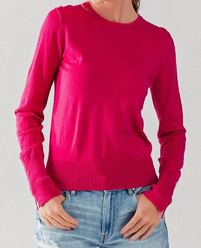 Women's Chic Apparel Effortless Style Love Sweater In Pink