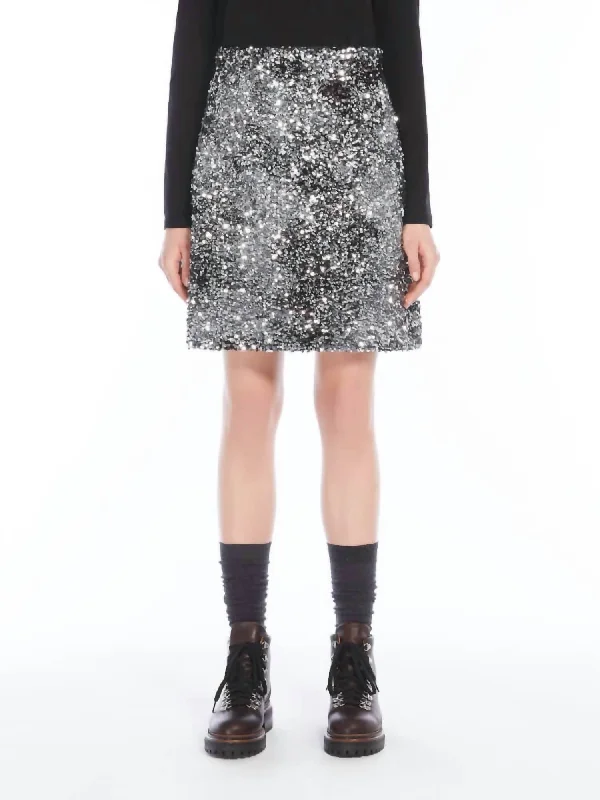 Women's Apparel And Garments The Good Stuff Uvetta Skirt In Black Sequins