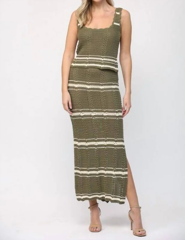 Stylish Women's Garments Seasonal Trends You Crochet Skirt In Olive