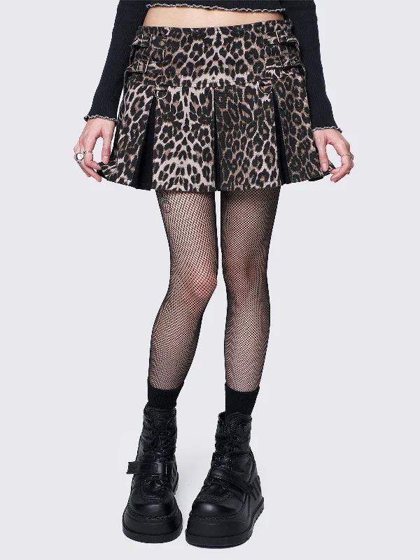 Women's Office Attire Exclusive Discount Sasha Leopard Mini Skirt