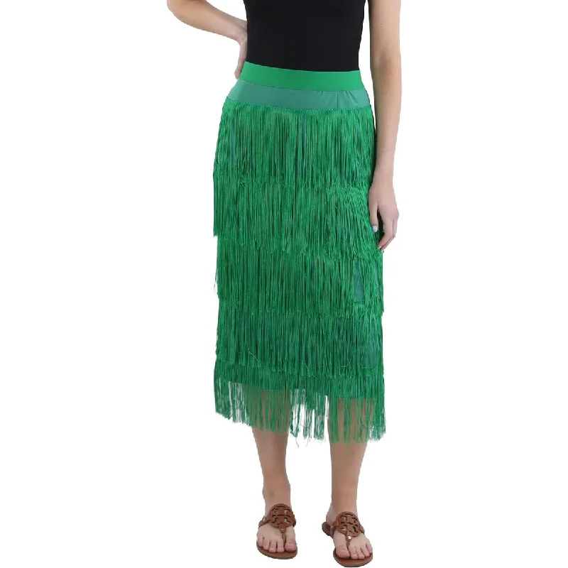 Women's Night-Out Clothes Exclusive Sale Womens Fringe Midi Pencil Skirt