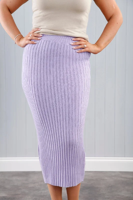 Women's Activewear Attire Special Offer Reese Ribbed Skirt Lilac